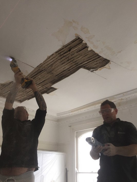 Repairs to Water Damaged Ceiling