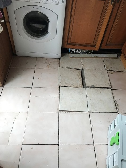 Repairs to damaged floor tiles