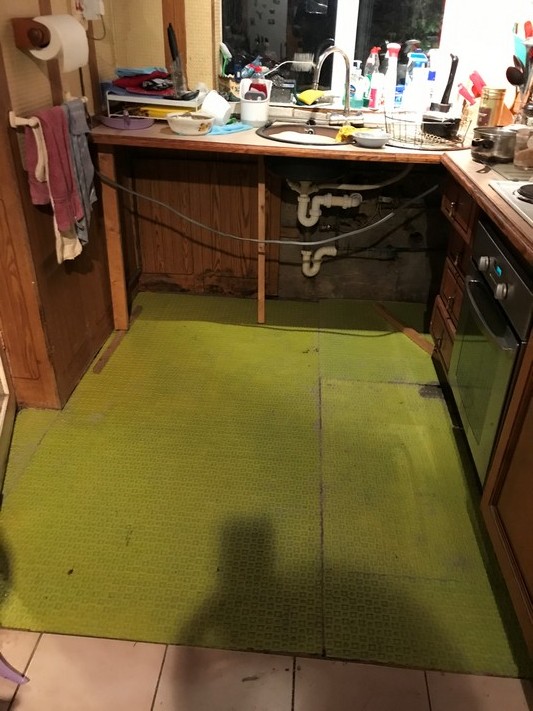 Repairs to damaged floor tiles